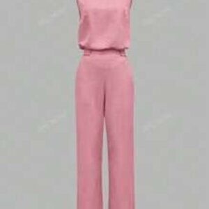 2pcs Women Fashionable Casual Elegant Sleeveless Top And Long Pants Set With Sla